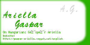 ariella gaspar business card
